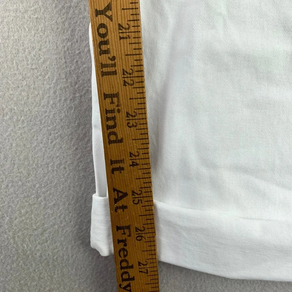 Zara Cargo Pants Women 4 White Straight Leg Utility Pockets High Rise Loose Fit
